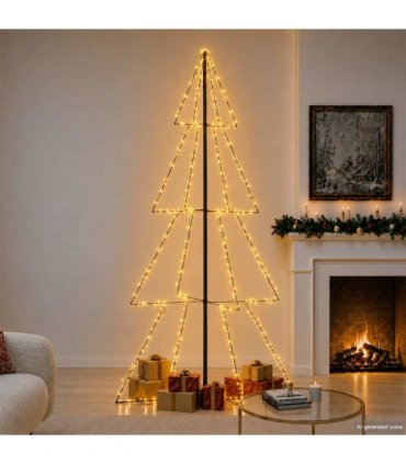 vidaXL Christmas Cone Tree 360 LEDs Indoor and Outdoor 143x250 cm