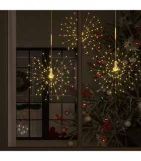 vidaXL Christmas Firecrack Lights 10pcs Warm White 20 cm 1400LEDs