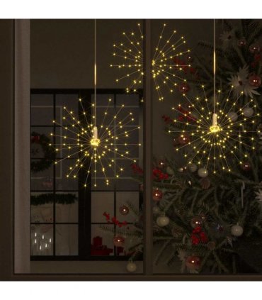 vidaXL Christmas Firecrack Lights 10pcs Warm White 20 cm 1400LEDs