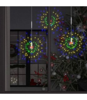 vidaXL Christmas Firecrack Lights 10pcs Multicolour 20 cm1400LEDs