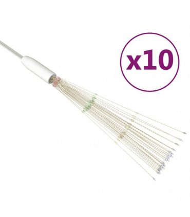 vidaXL Christmas Firecrack Lights 10pcs Multicolour 20 cm1400LEDs