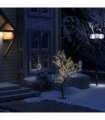 vidaXL Christmas Tree 128 LEDs Warm White Light Cherry Blossom 120 cm