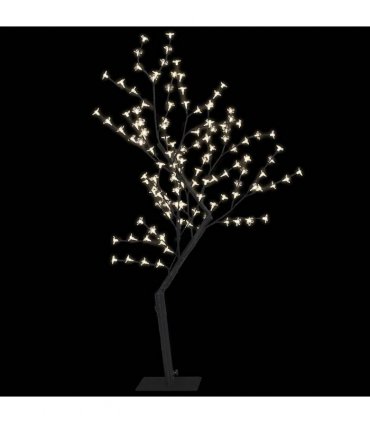 vidaXL Christmas Tree 128 LEDs Warm White Light Cherry Blossom 120 cm