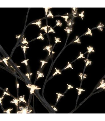vidaXL Christmas Tree 128 LEDs Warm White Light Cherry Blossom 120 cm