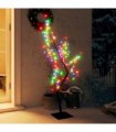 vidaXL Christmas Tree 128 LEDs Colourful Light Cherry Blossom 120 cm