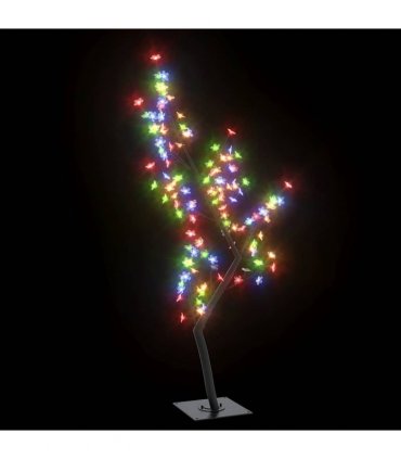 vidaXL Christmas Tree 128 LEDs Colourful Light Cherry Blossom 120 cm