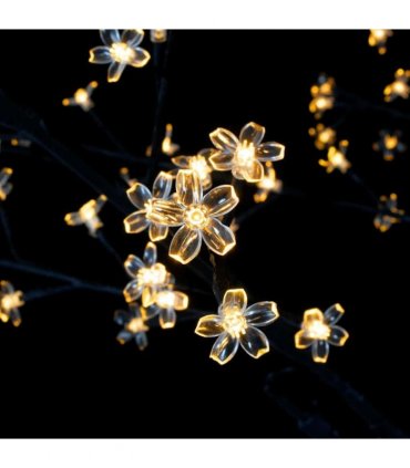 vidaXL Christmas Tree 120 LEDs Warm White Light Cherry Blossom 150 cm