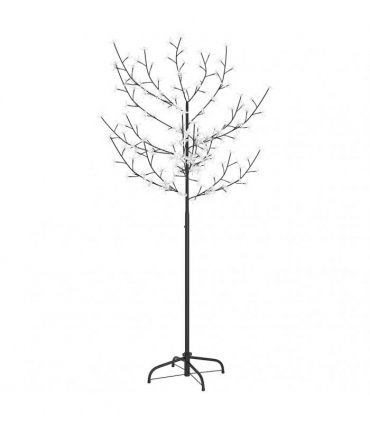 vidaXL Christmas Tree 120 LEDs Cold White Light Cherry Blossom 150 cm
