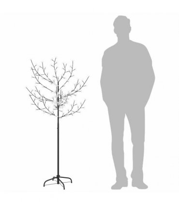 vidaXL Christmas Tree 120 LEDs Cold White Light Cherry Blossom 150 cm