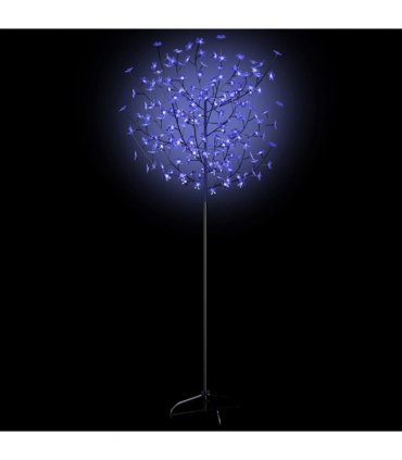 vidaXL Christmas Tree 200 LEDs Blue White Light Cherry Blossom 180 cm