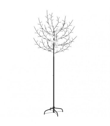 vidaXL Christmas Tree 200 LEDs Blue White Light Cherry Blossom 180 cm