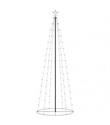 vidaXL Christmas Cone Tree Warm White 100 LEDs Decoration 70x180 cm