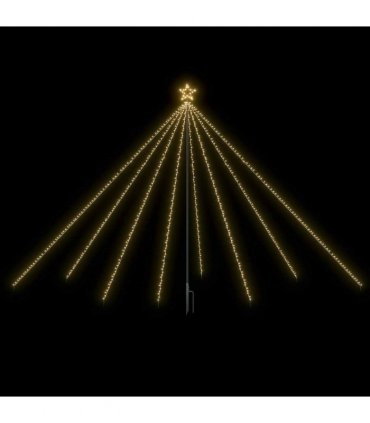 vidaXL LED Christmas Tree Indoor Outdoor 576 LEDs Warm White 3,6 m