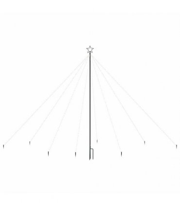 vidaXL LED Christmas Tree Indoor Outdoor 576 LEDs Warm White 3,6 m