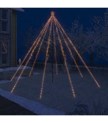 vidaXL LED Christmas Tree Indoor Outdoor 800 LEDs Warm White 5 m