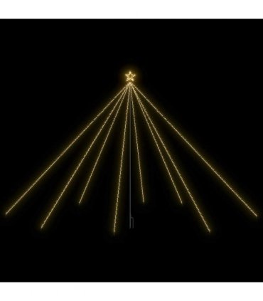 vidaXL LED Christmas Tree Indoor Outdoor 800 LEDs Warm White 5 m