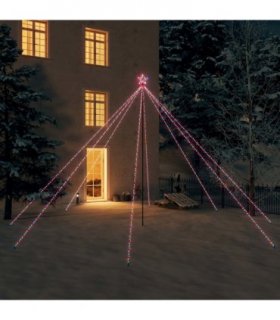 vidaXL LED Christmas Tree Indoor Outdoor 800 LEDs Colourful 5 m