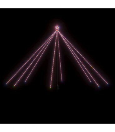 vidaXL LED Christmas Tree Indoor Outdoor 800 LEDs Colourful 5 m
