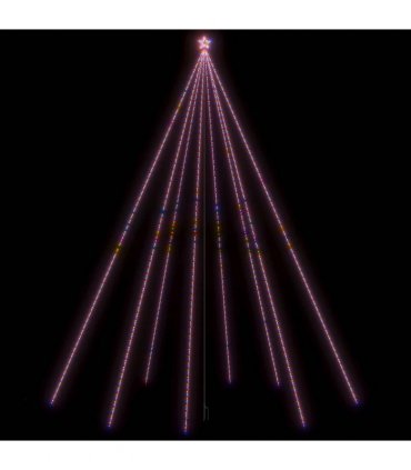 vidaXL LED Christmas Tree Indoor Outdoor 1300 LEDs Colourful 8 m