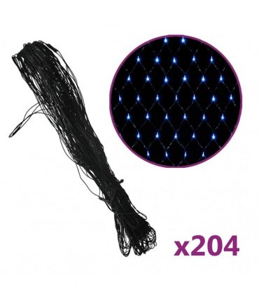 vidaXL Christmas Net Light Blue 3x2 m 204 LED Indoor Outdoor