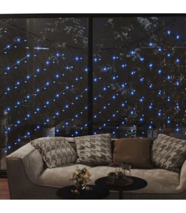 vidaXL Christmas Net Light Blue 3x2 m 204 LED Indoor Outdoor