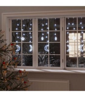 vidaXL Star and Moon Fairy Lights Remote Control 345 LED Cold White