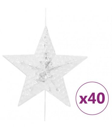 vidaXL LED Star Curtain Fairy Lights 200 LED Blue 8 Function