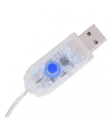 vidaXL LED Star Curtain Fairy Lights 200 LED Blue 8 Function