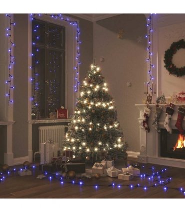 vidaXL Light String with 400 LEDs Blue 40 m 8 Light Effects