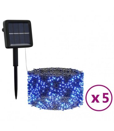 vidaXL Solar Fairy Lights 5 pcs 5x200 LED Blue Indoor Outdoor