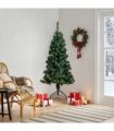 vidaXL Artificial Christmas trees PVC, Steel Green