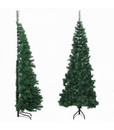 vidaXL Artificial Christmas trees PVC, Steel Green