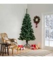 vidaXL Artificial Christmas trees PVC and Steel Green