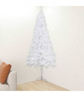 vidaXL Artificial Christmas trees PVC, Steel White