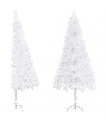 vidaXL Artificial Christmas trees PVC, Steel White