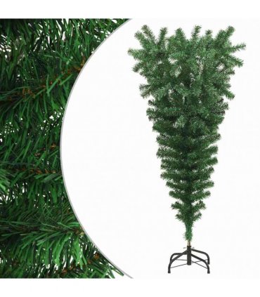 vidaXL Christmas trees PVC, Steel Green