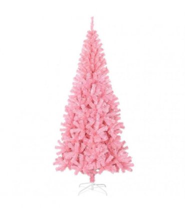 vidaXL Artificial Christmas Tree with Stand Pink 240 cm PVC