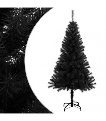 vidaXL Artificial Christmas Tree with Stand Black 120 cm PVC