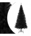 vidaXL Artificial Christmas Tree with Stand Black 240 cm PVC