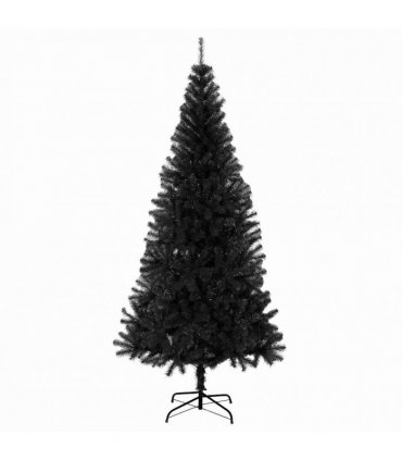 vidaXL Artificial Christmas Tree with Stand Black 240 cm PVC