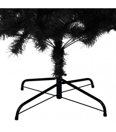 vidaXL Artificial Christmas Tree with Stand Black 240 cm PVC