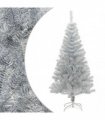 vidaXL Artificial Christmas Tree with Stand Silver 120 cm PET