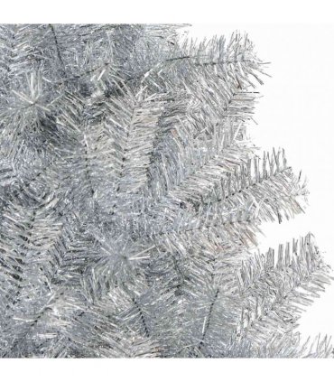 vidaXL Artificial Christmas Tree with Stand Silver 120 cm PET