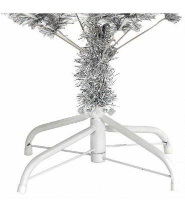 vidaXL Artificial Christmas Tree with Stand Silver 120 cm PET