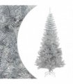 vidaXL Artificial Christmas Tree with Stand Silver 240 cm PET
