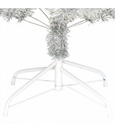 vidaXL Artificial Christmas Tree with Stand Silver 240 cm PET