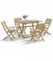 vidaXL 5 Piece Garden Dining Set Solid Wood Acacia