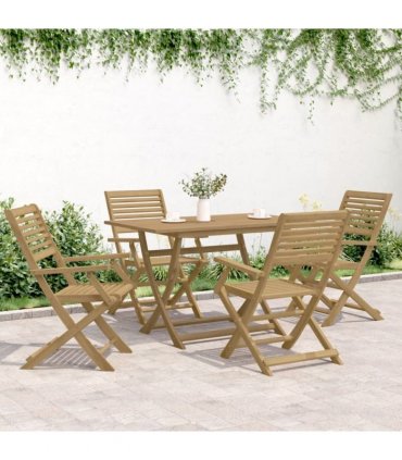 vidaXL 5 Piece Garden Dining Set Solid Wood Acacia