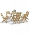 vidaXL 7 Piece Garden Dining Set Solid Wood Acacia