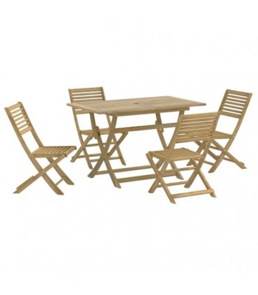 vidaXL 5 Piece Garden Dining Set Solid Wood Acacia